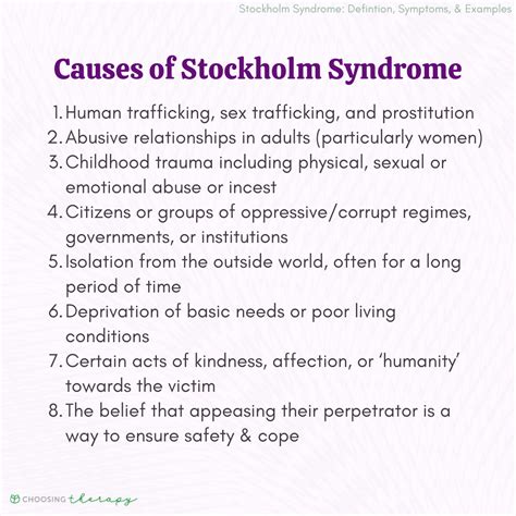 stockholm syndrome causes and symptoms.